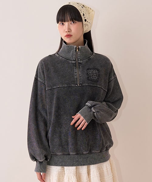ハーフZIPプルオーバー【韓国ファッション】