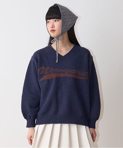 ニューヨークVネックニット【韓国ファッション】