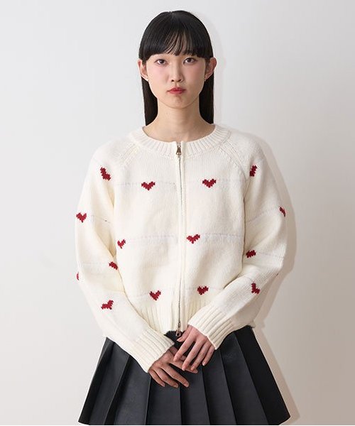 ハートJQハーフZIP【韓国ファッション】