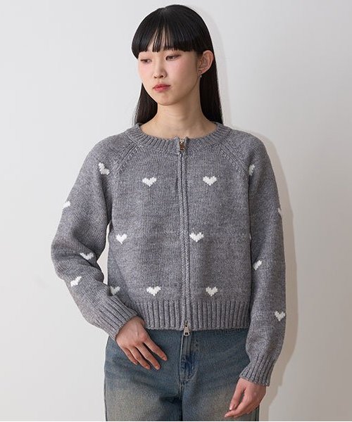 ハートJQハーフZIP【韓国ファッション】