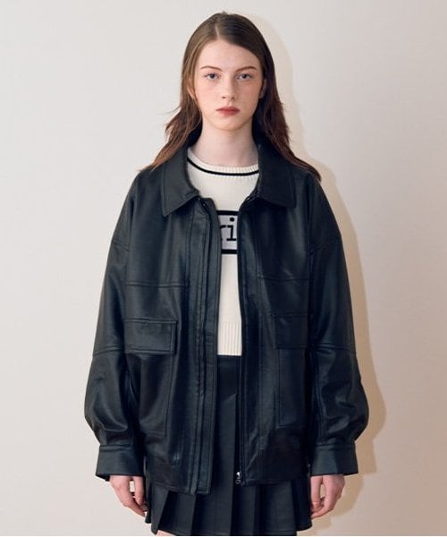 レザージャケット【韓国ファッション】 | Mi-je（ミジェ）