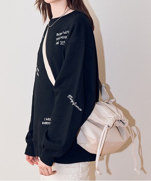 合皮巾着ショルダー【韓国ファッション】