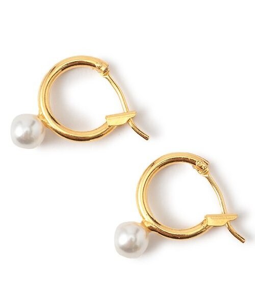 リングパールピアス【韓国ファッション】