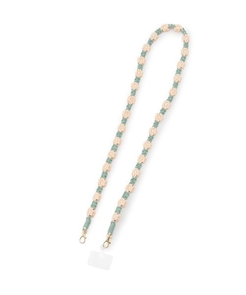 ロングマクラメフラワーストラップ【韓国ファッション】