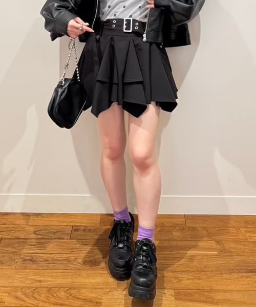 ヘムベルトミニスカート【韓国ファッション】