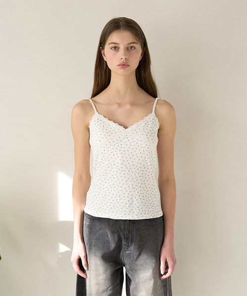 クロスレースキャミ【韓国ファッション】