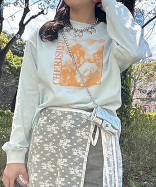 アソートグラフィック長袖Tシャツ【韓国ファッション】