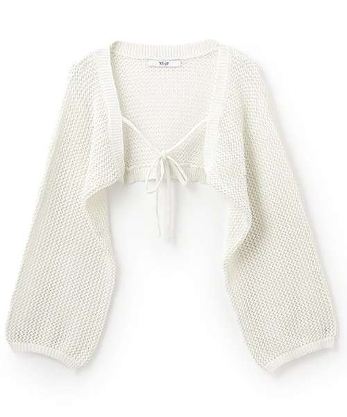 メッシュリボンカーディガン【韓国ファッション】