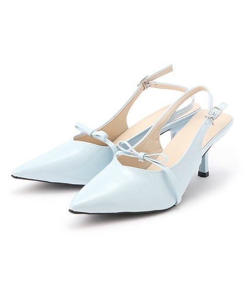 エナメルリボンサンダル【韓国ファッション】