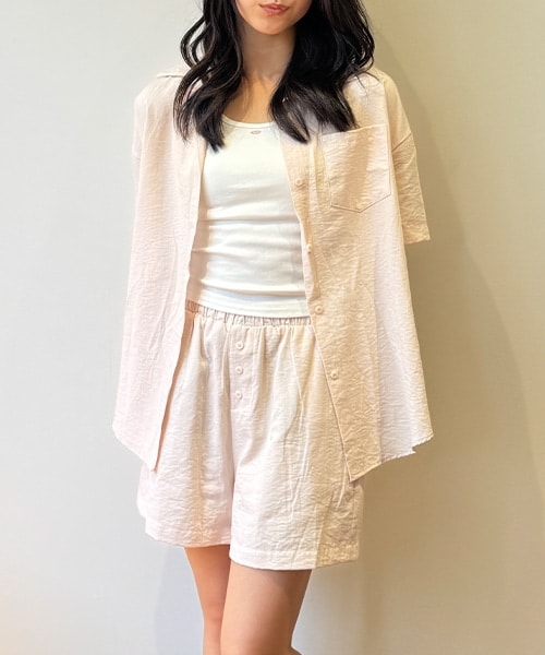 シュシュつきシャツインナーセット【韓国ファッション】