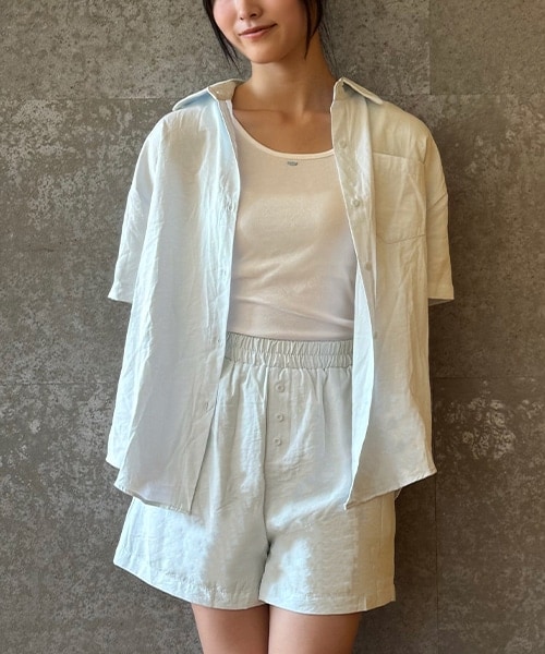 シュシュつきシャツインナーセット【韓国ファッション】