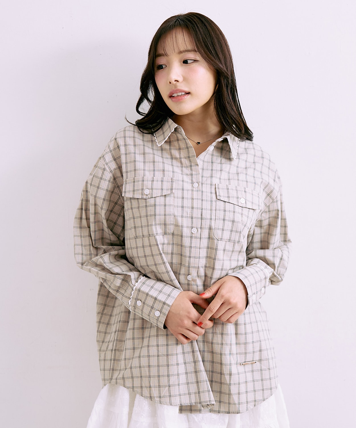 トップス mimi 2021-2022 A/W】メッシュ編みニットトップス（Tシャツ