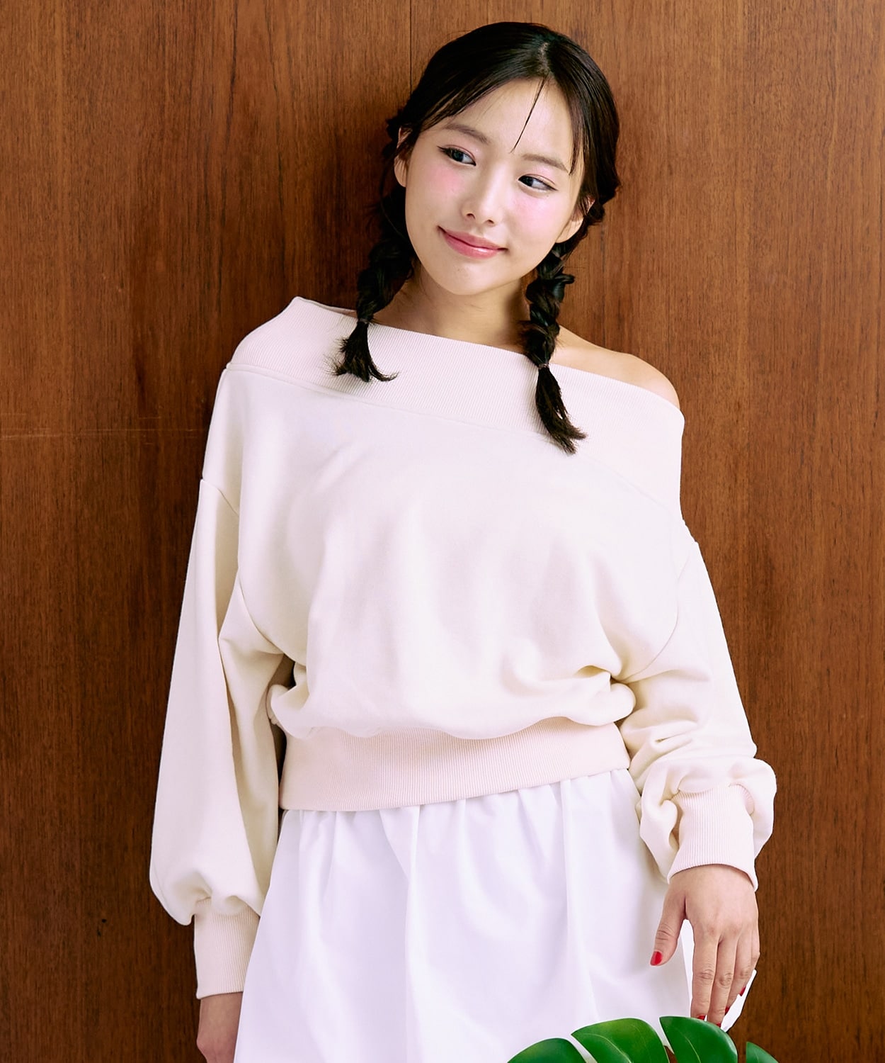 ワンショルロゴスウェット【韓国ファッション】