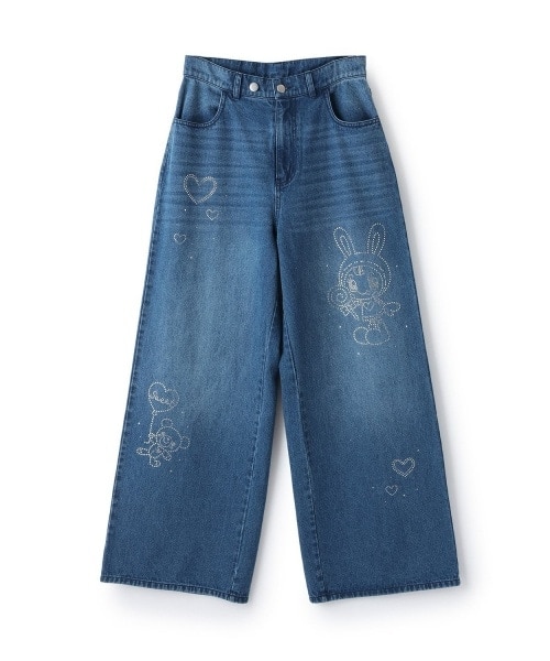 【ベリエちゃん】ラインストーンデニムパンツ
