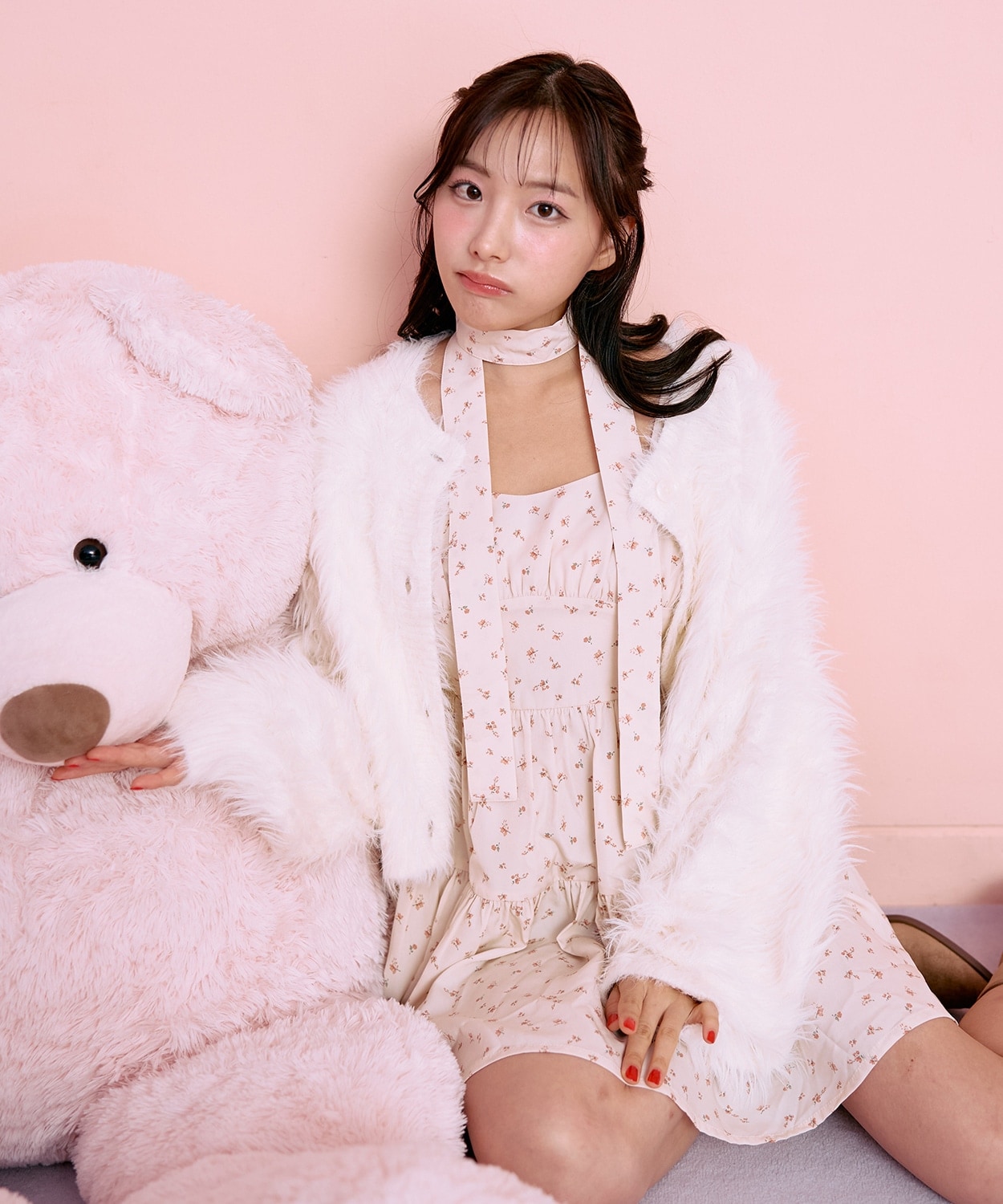 シャギーショートカーディガン【韓国ファッション】