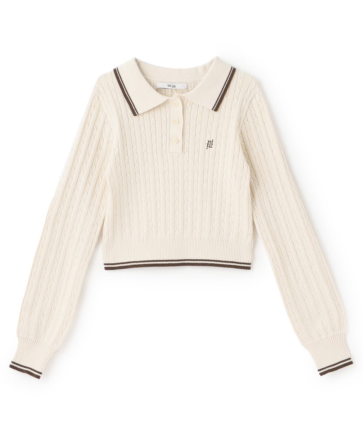 コンパクトポロニット【韓国ファッション】