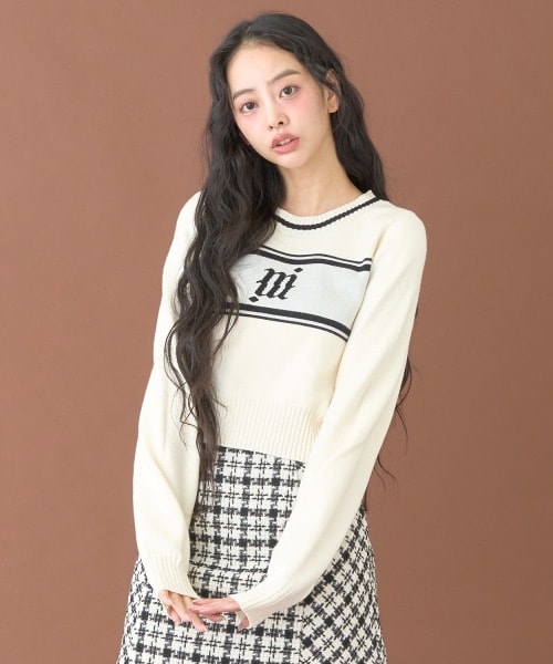 コンパクトジャガードニット【韓国ファッション】 | Mi-je（ミジェ）