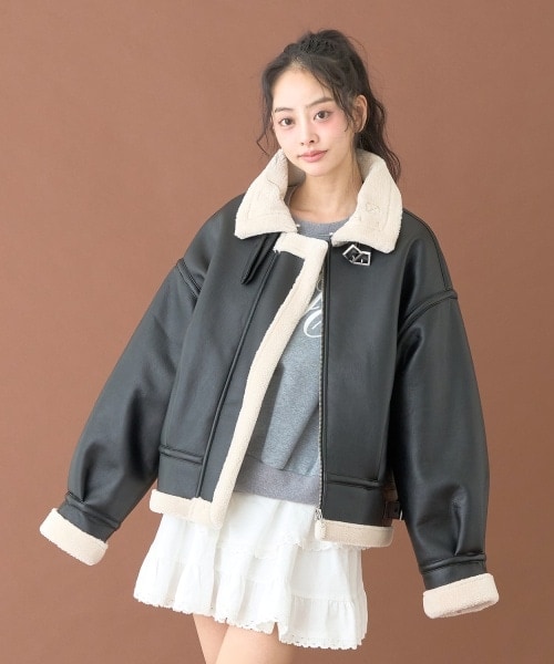 ムートンジャケット【韓国ファッション】