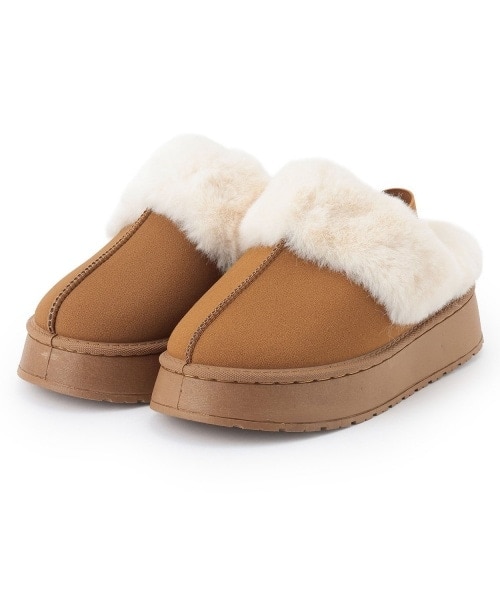 フェイクファームートンサボ【韓国ファッション】