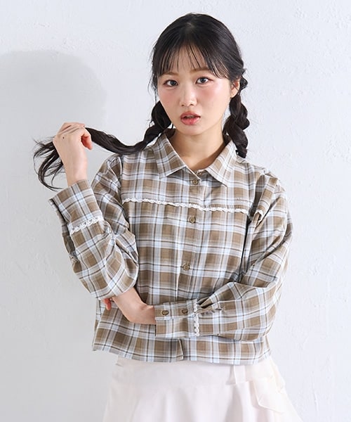 チェックシャツ＆ビスチェセット
