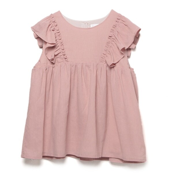 ショルダーフリル切り替えブラウス