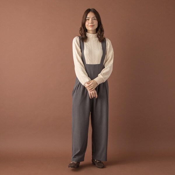 ハイウエストタックサロペット