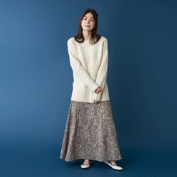 総柄マーメイドスカート