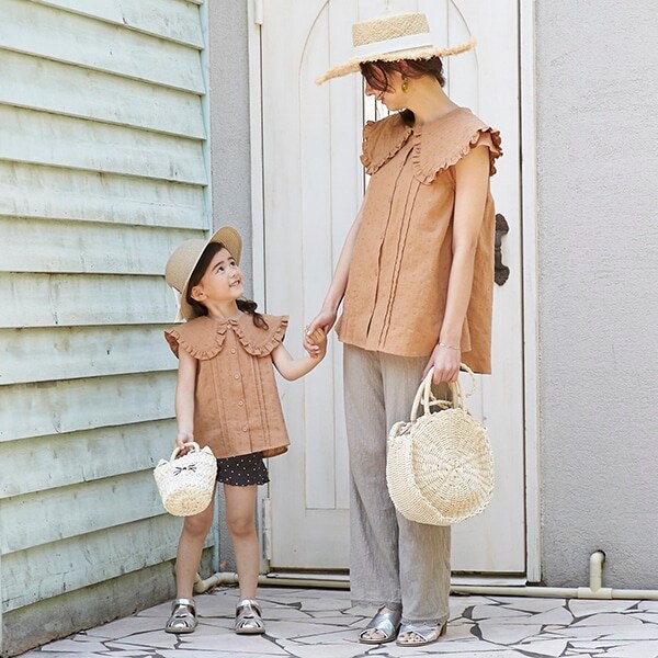 Big衿布帛ブラウス