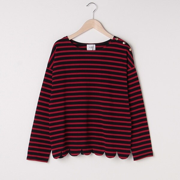 【リンク】スカラップボーダー長袖Tシャツ