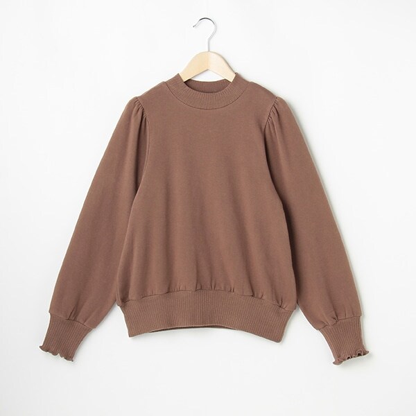 WEB限定色あり【リンク/吸湿発熱】パフ袖トレーナー