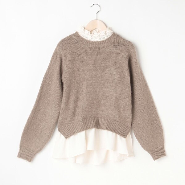 【リンク】シャギーニット裾ペプラム