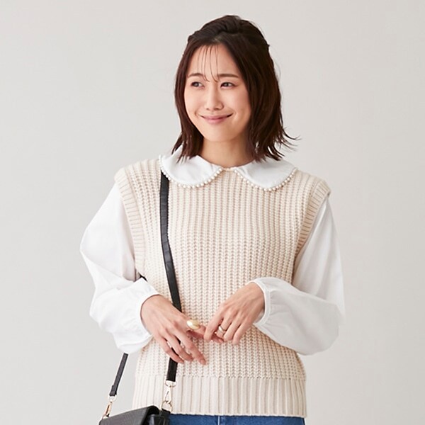 【リンク】パールニットドッキングトップス