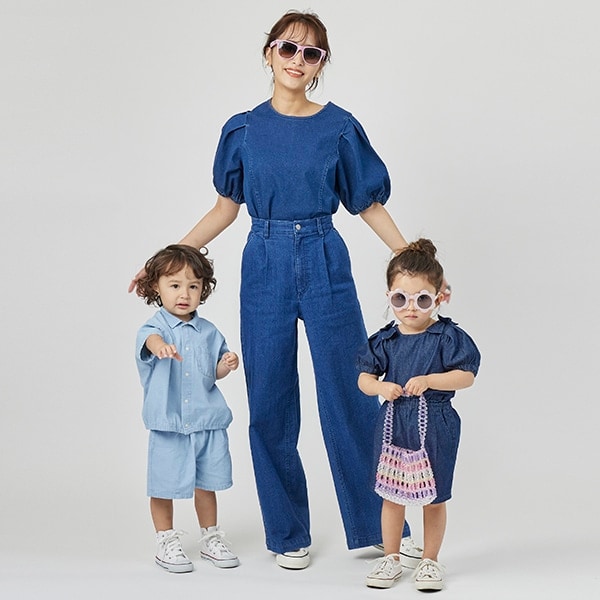 【AJUGA.】デニムワイドパンツ（大人サイズ）