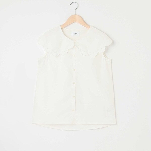 【リンク】スカラップ衿ブラウス