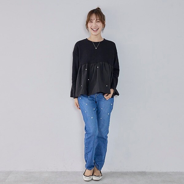 【リンク】パールデニムパンツ(レディース)