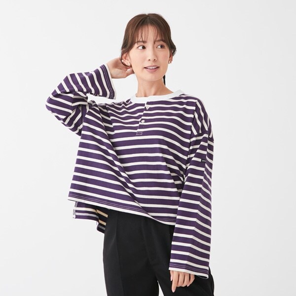 【リンク】ボーダー長袖T(レディース)