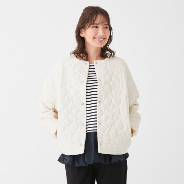【リンク】お花キルティングジャケット(レディース)