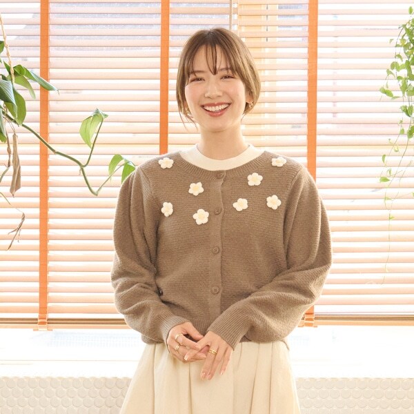 【リンク】お花モチーフカーデ(レディース)