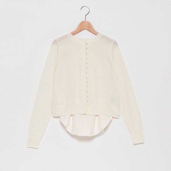 【LADIES】チュールつきカーディガン