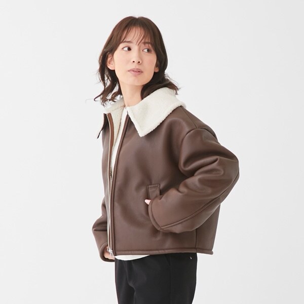 【リンク】ハーフムートンジャケット(レディース)