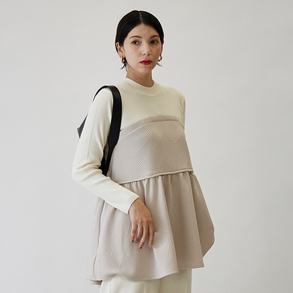 【リンク】ジャガードカットチュニック (レディース)