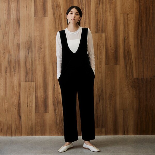 【LIEN】ベロアサロペットインナーつき