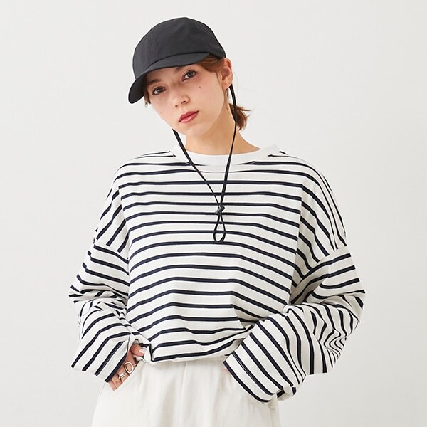 【LADIES】ボーダーロングスリーブT