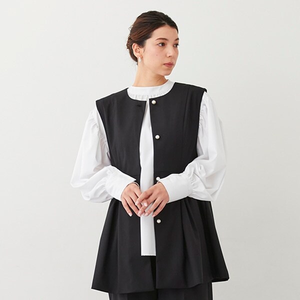 【LADIES】ペプラムジレ