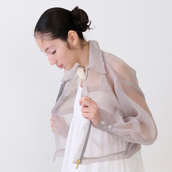 【LADIES】シアーシャツジャケット
