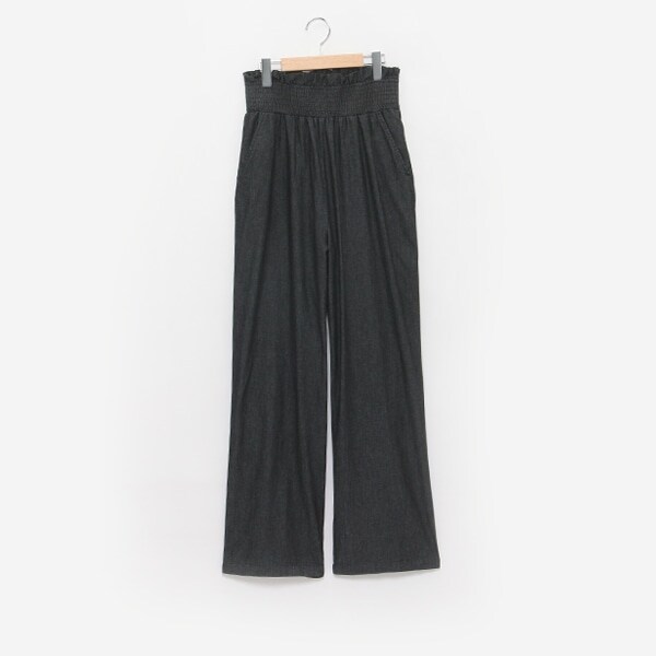 【LADIES】デニムワイドパンツ