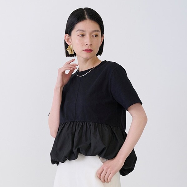 【LADIES】切替裾バルーントップス