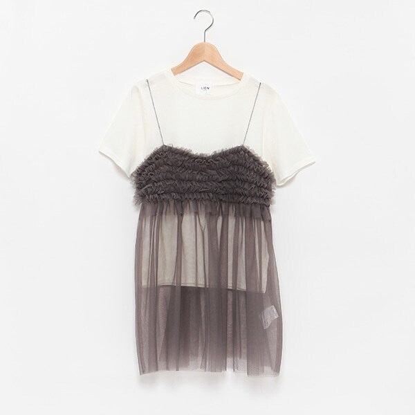 【リンク】チュールキャミTシャツセット(レディース)