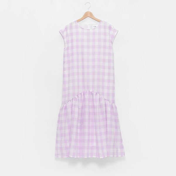 【リンク】チェック切り替えワンピース(レディース)