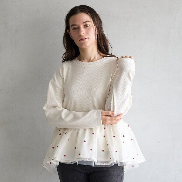 【リンク】ハート刺しゅうチュニック